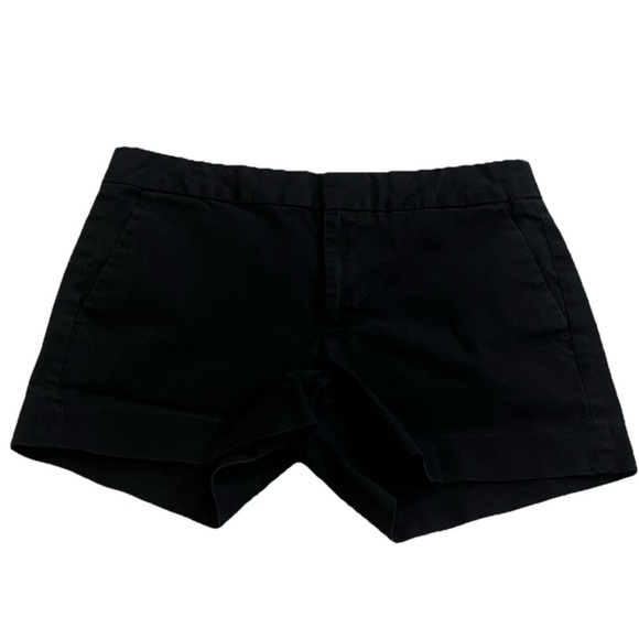 Banana Republic Hampton Fit Low Rise Chino Shorts Solid Black Size 4 Pockets - Picture 1 of 6